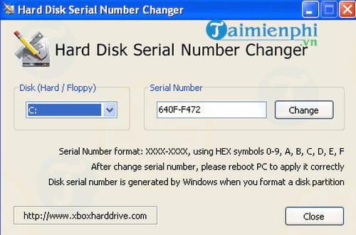 Hard Disk Serial Number Changer
