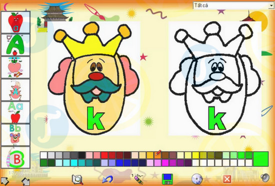 Phần mềm em tập tô màu