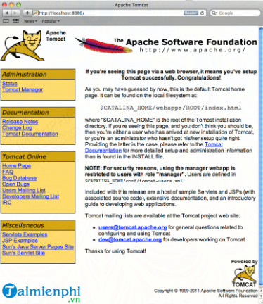 Apache Tomcat for Mac