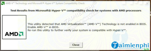AMD Virtualization Technology and Microsoft Hyper-V System Compatibility Check Utility