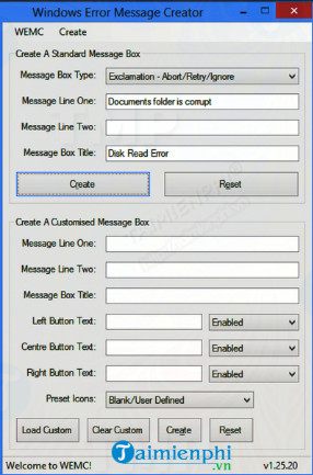 Windows Error Message Creator