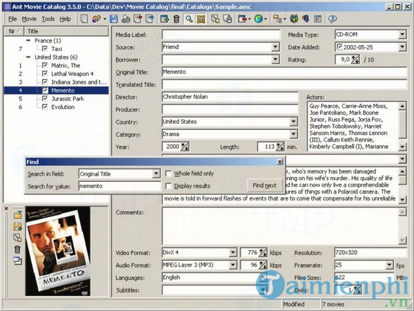 Portable Ant Movie Catalog