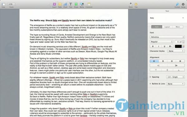 Pages for Mac