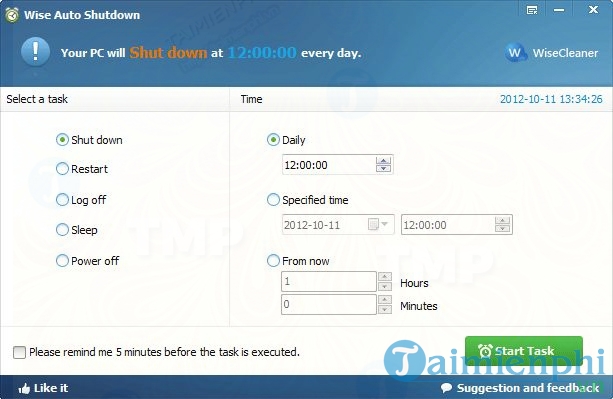 Portable Wise Auto Shutdown