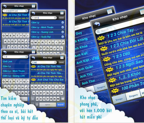 CloudKaraoke Soncamedia cho iPhone