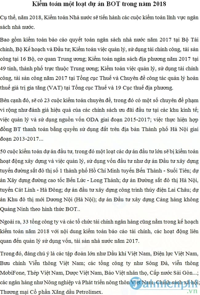 Mẫu kế hoạch kiểm toán