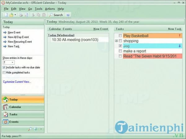 Efficient Calendar Free Portable