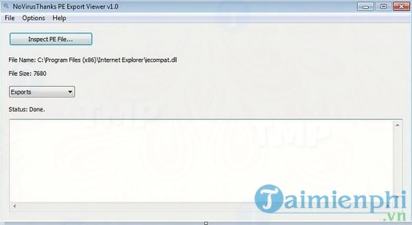 NoVirusThanks PE Export Viewer