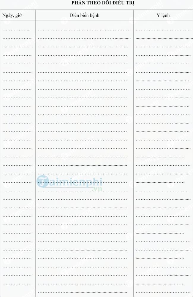 Mẫu phiếu phẫu thuật