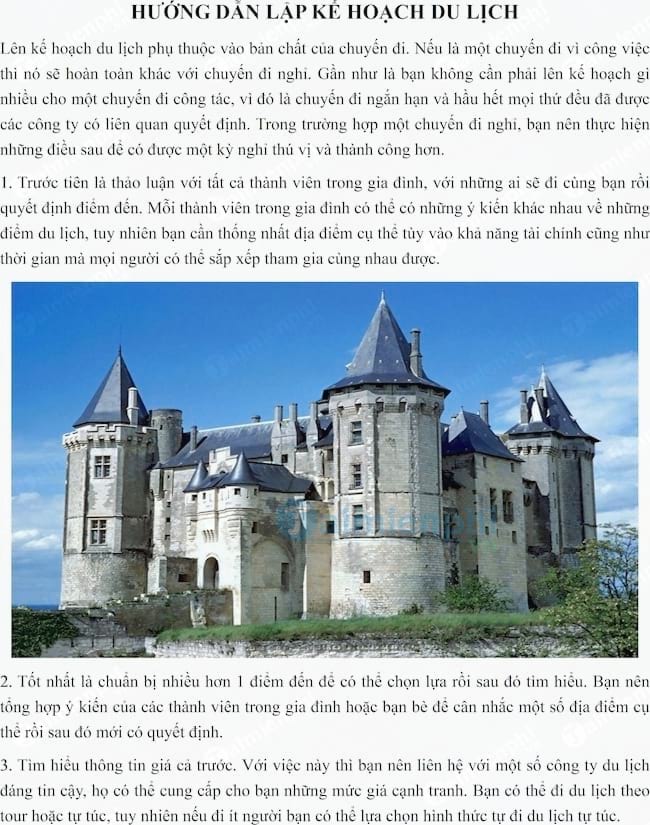 Hướng dẫn lập kế hoạch du lịch