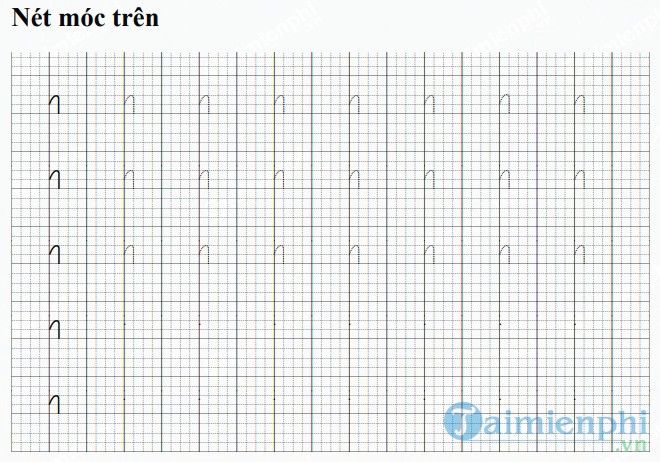 net co ban va chu cai cho be tap viet