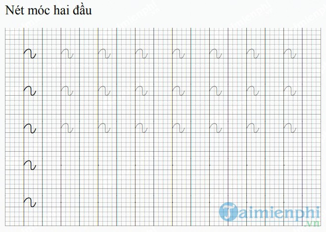 net co ban va chu cai cho be tap viet