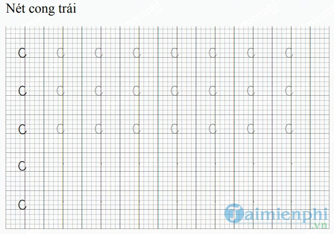 net co ban va chu cai cho be tap viet