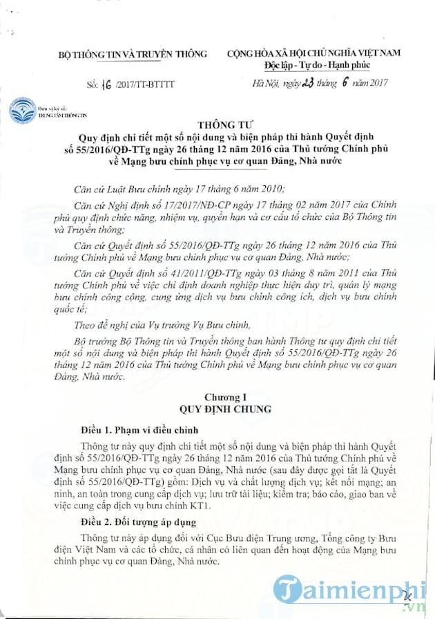 Thông tư 16 2017
