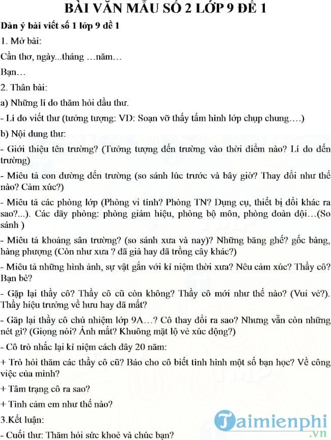 Văn mẫu tưởng tượng về thăm trường sau 20 năm