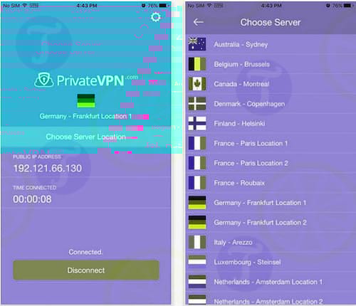 PrivateVPN cho iPhone