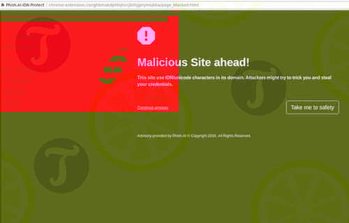 ExtensionPhish.AI IDN Protect