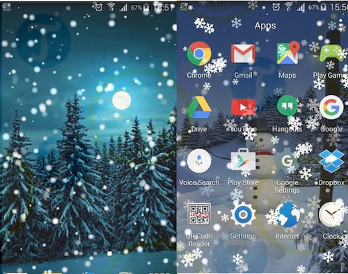 Snow on Screen Winter Effect