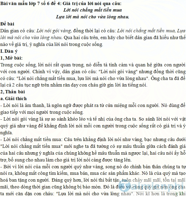 Giải thích câu Lời nói chẳng mất tiền mua, Lựa lời mà nói cho vừa lòng nhau