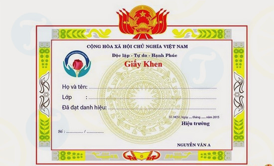 download mau giay khen mam non