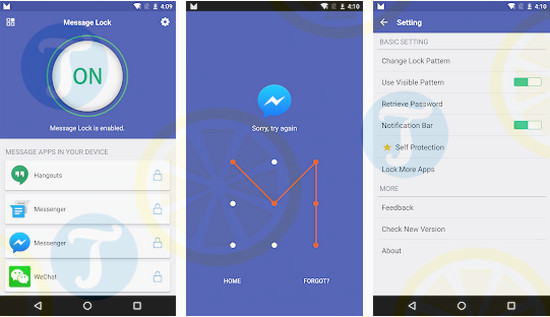 download message lock