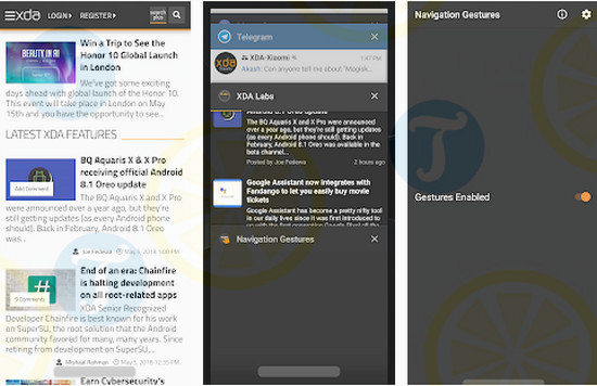 download navigation gestures