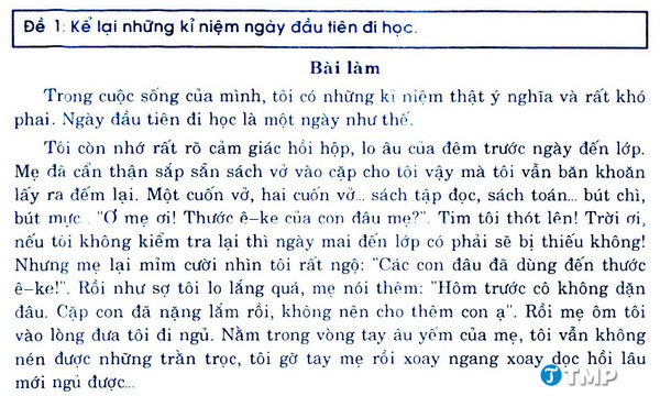 ke lai ky niem ngay dau tien di hoc