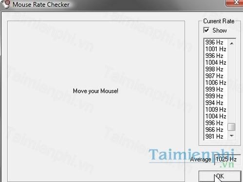 mouse rate checker