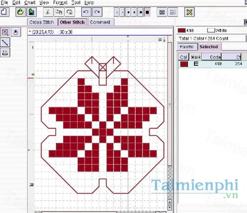 kg chart le for cross stitch