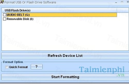 format usb or flash drive software