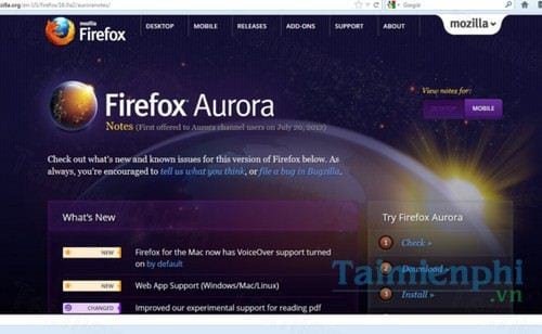 mozilla firefox aurora for mac