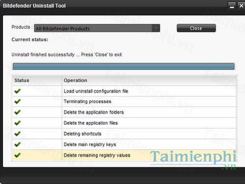 bitdefender uninstall tool