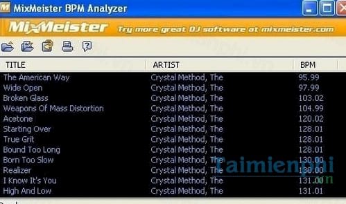 mixmeister bpm analyzer