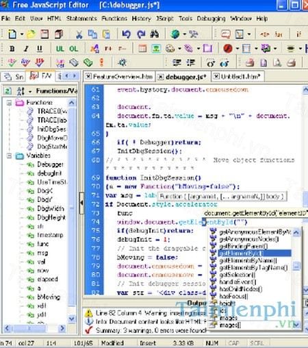 free javascript editor