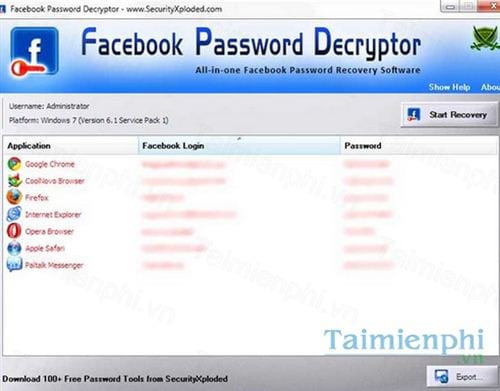 facebook password decryptor