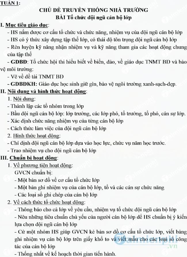 Giáo án hoạt động ngoài giờ lên lớp lớp 3 cả năm