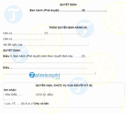 mau quyet dinh quy dinh gian tiep