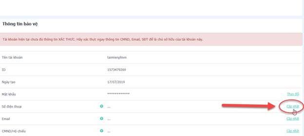 them so dien thoai vao tai khoan truy kich 4