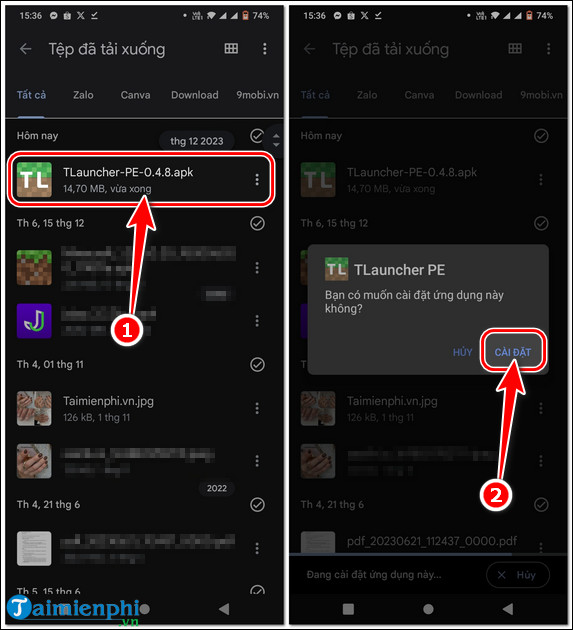 cach cai Tlauncher PE tren Android