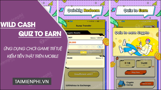 download wild cash quiz to earn