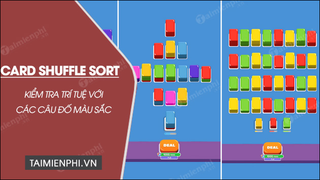 download card shuffle sort