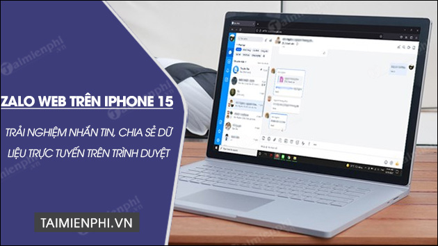 tai zalo web tren iphone 15