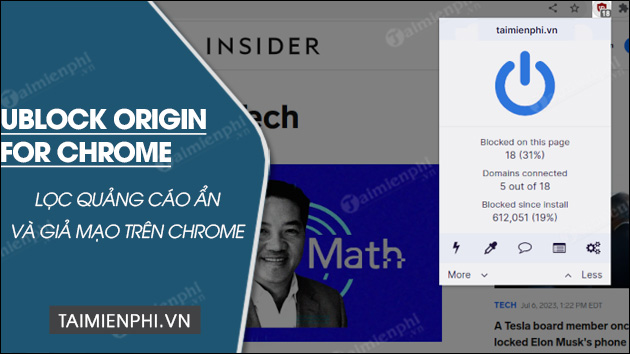 tai uBlock Origin for Chrome