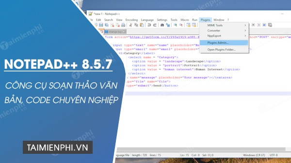 tai notepad++ 8 5 7