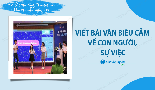 Bai van bieu cam ve con nguoi, su viec