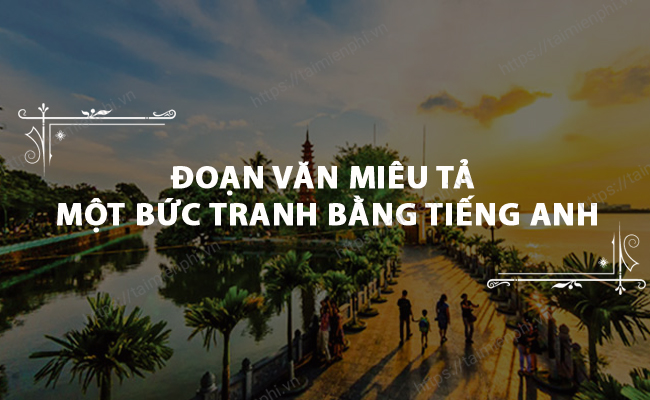 Doan van mieu ta mot buc tranh bang tieng anh