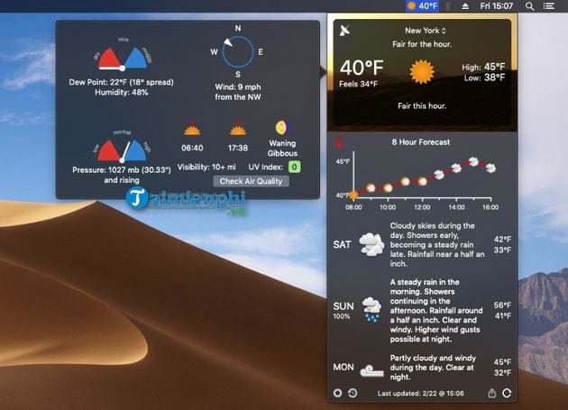 forecast bar for mac