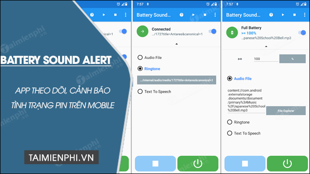 download battery sound alert