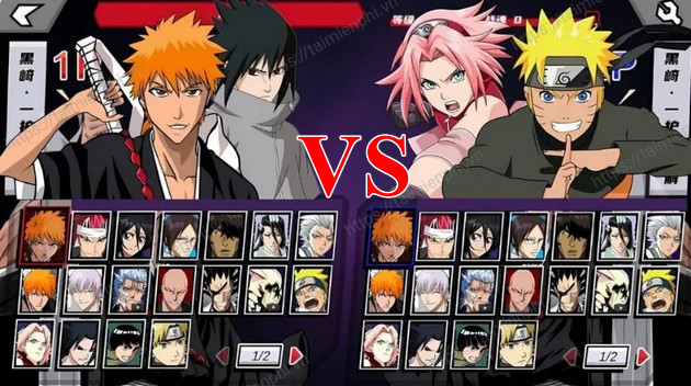 tai game Naruto vs Bleach