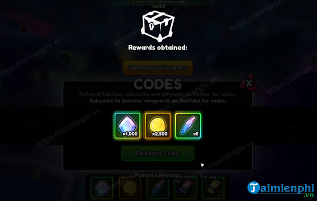 Code Anime Vanguards 2